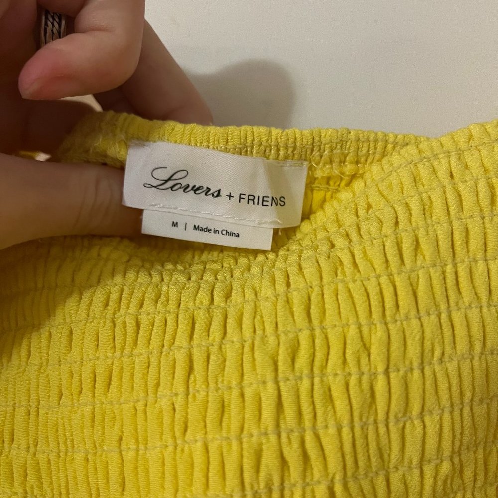 Lovers and Friends yellow crop top